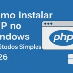 Tela do XAMPP Control Panel no Windows mostrando Apache e MySQL rodando com PHP instalado e funcionando