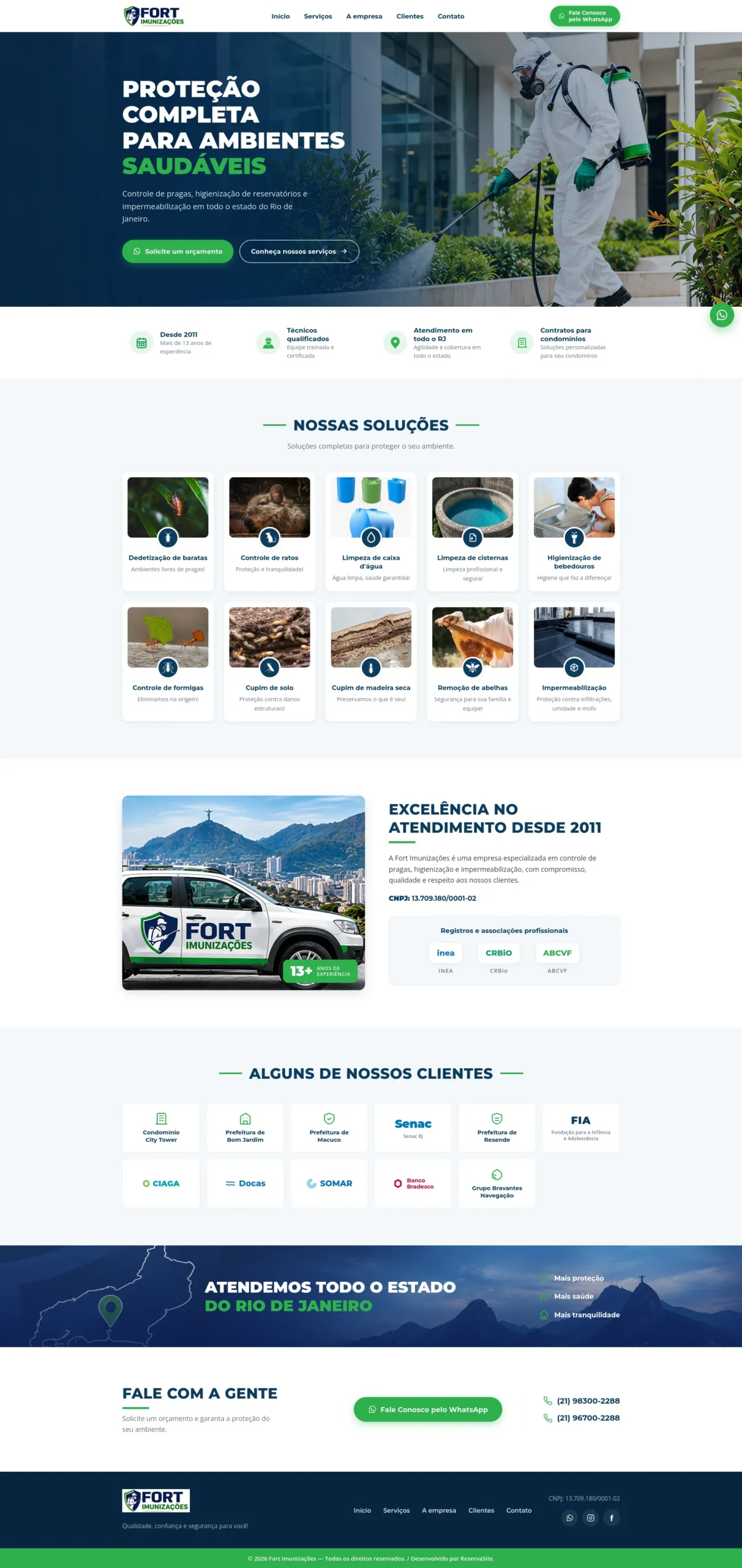 Site de Dedetização – Fort Dedetização RJ